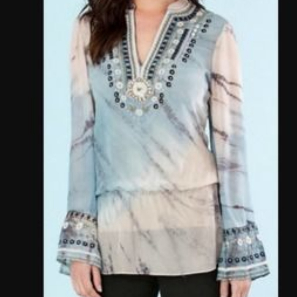 NEW Hale Bob Cabana Embroidered Tunic